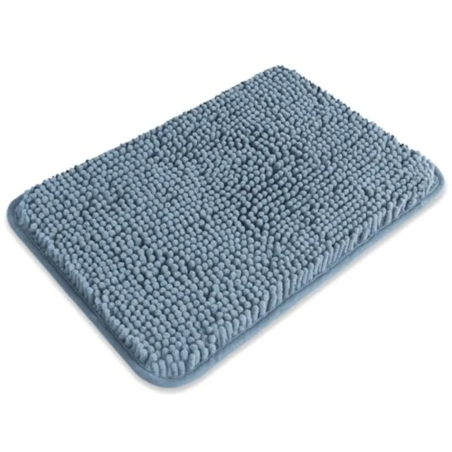 

Small Bathroom Rug Washable and Absorbent Bath Mat, Non Slip, Thick Soft Chenille Bath Rugs for Bathroom, Shower, Sink, Dog mat