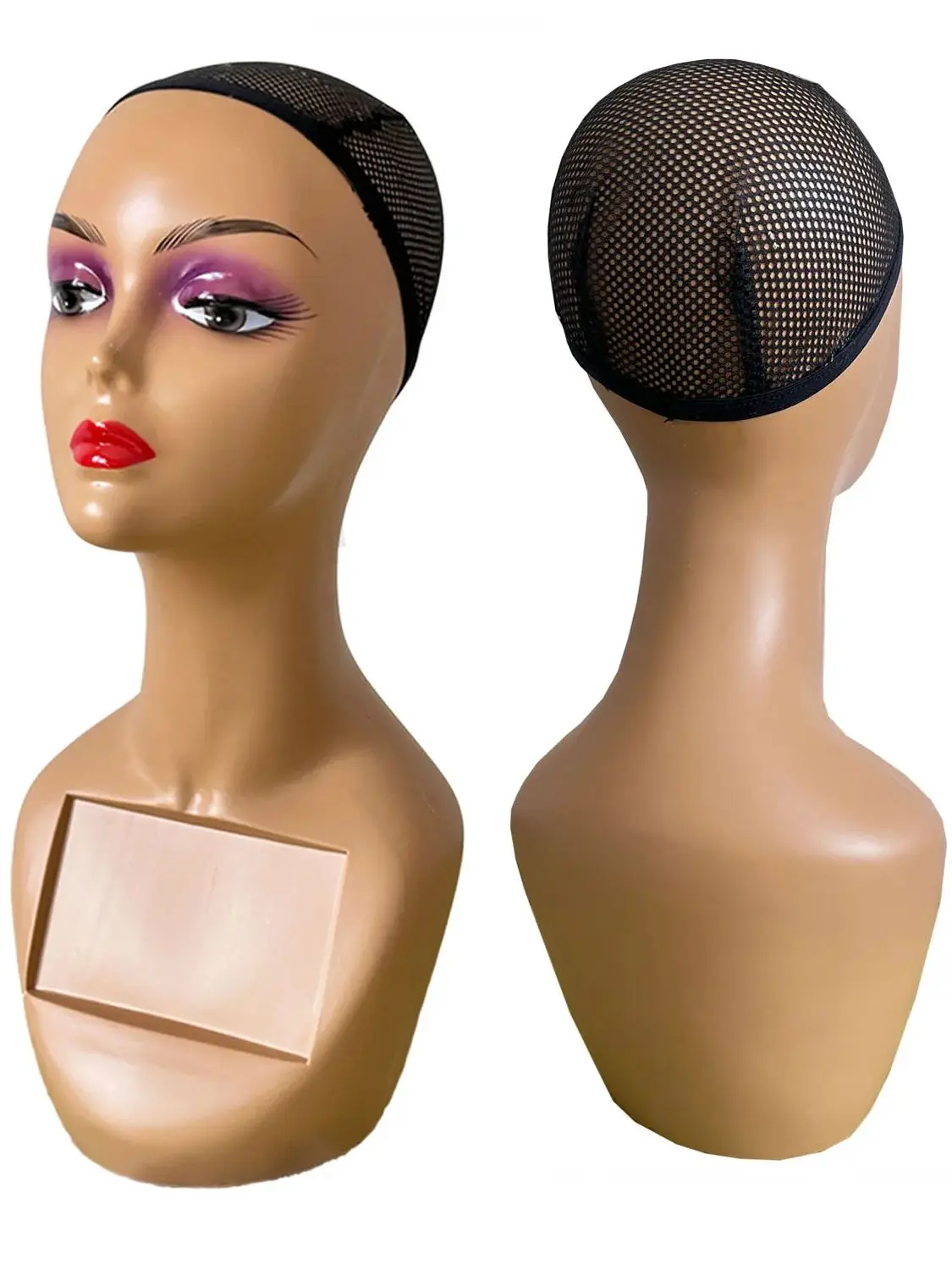 Manequim plástico cabeça para perucas Display, Wig Stand, modelo para fazer perucas, manequim