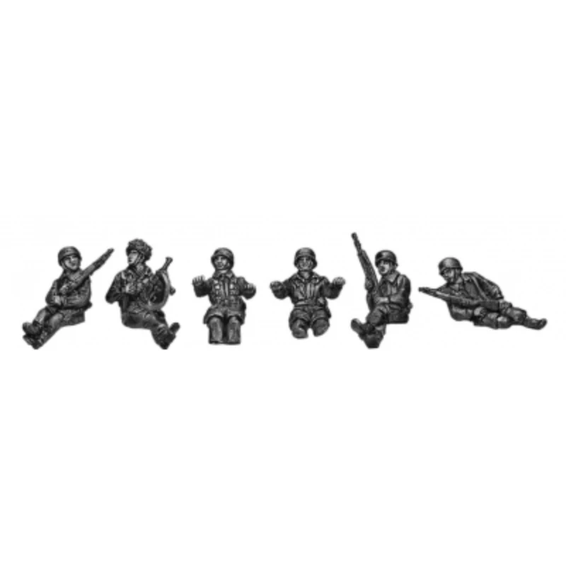 

1/72 Scale Diecast Resin Figure Model Kit German Paratrooper Kettenkrad Crew 6 Figures Unpainted