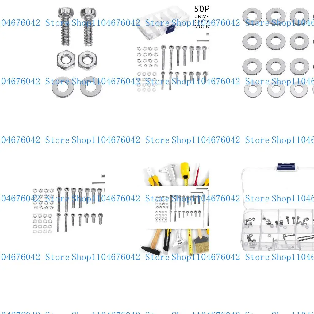 

5asd Manual Repair Tool Metal Bolts Screws Nut Set with Storage 2mm.5 Universal Turntable Headshell cartridges Mounting