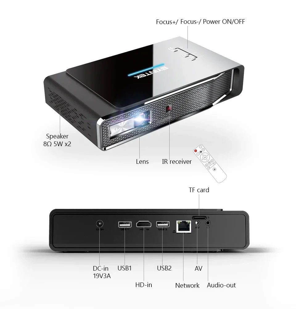 BYINTEK R15 3D 4K Portable LED DLP 1080P Mini LAsEr Smart Projector Full HD Mobile Phone Proyector Beamer