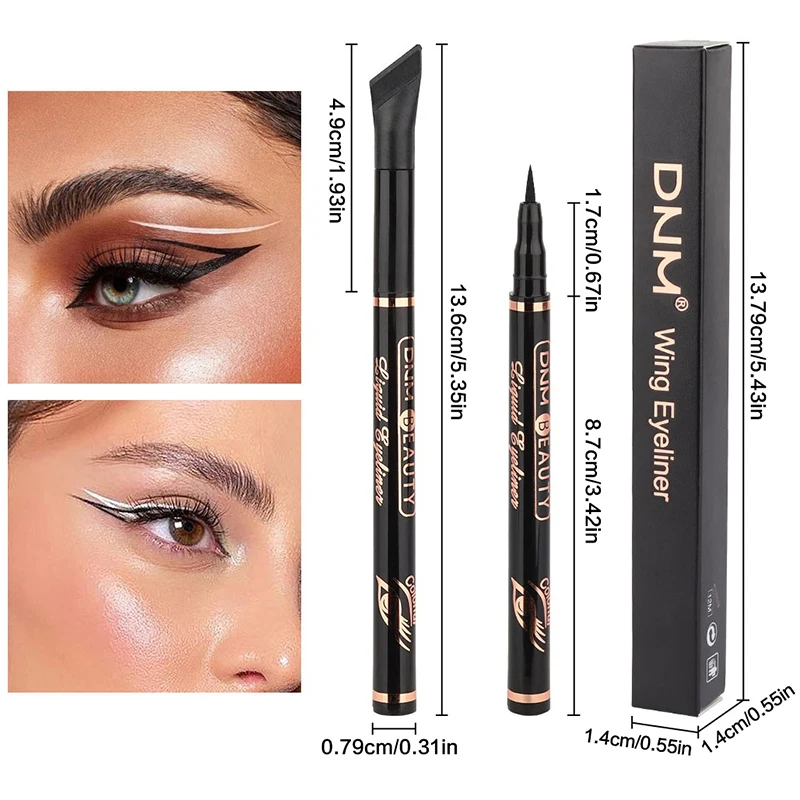 DNM Rode Matte Vloeibare Eyeliner Pen 12 Kleuren Make-up Waterdicht Sneldrogend Glad Ultradunne Eyeliner Wing Tips Cosmetica