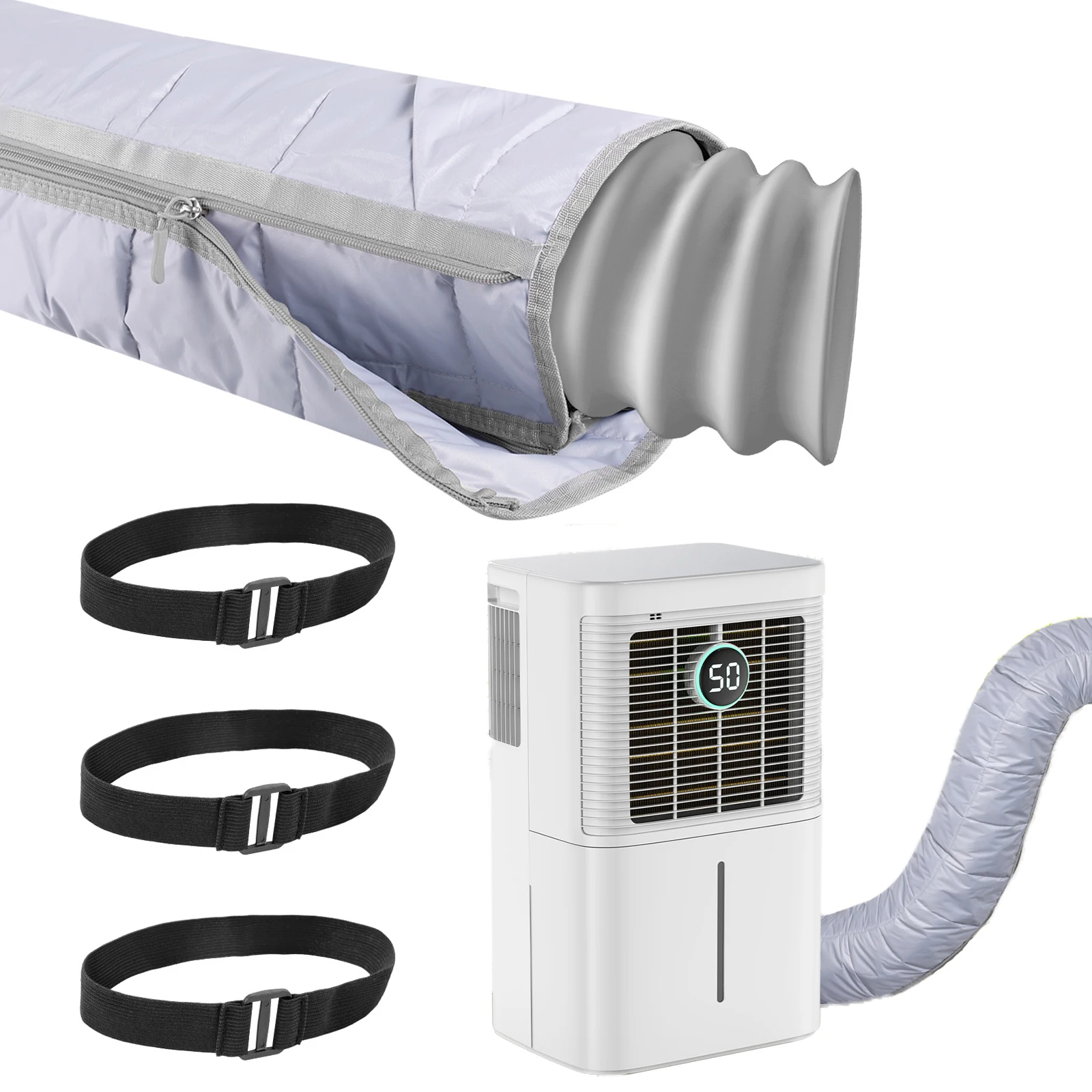 

Портативный чехол для шланга кондиционера, универсальный защитный чехол для выхлопной трубы переменного тока, водонепроницаемый пылезащитный теплоизоляционный чехол