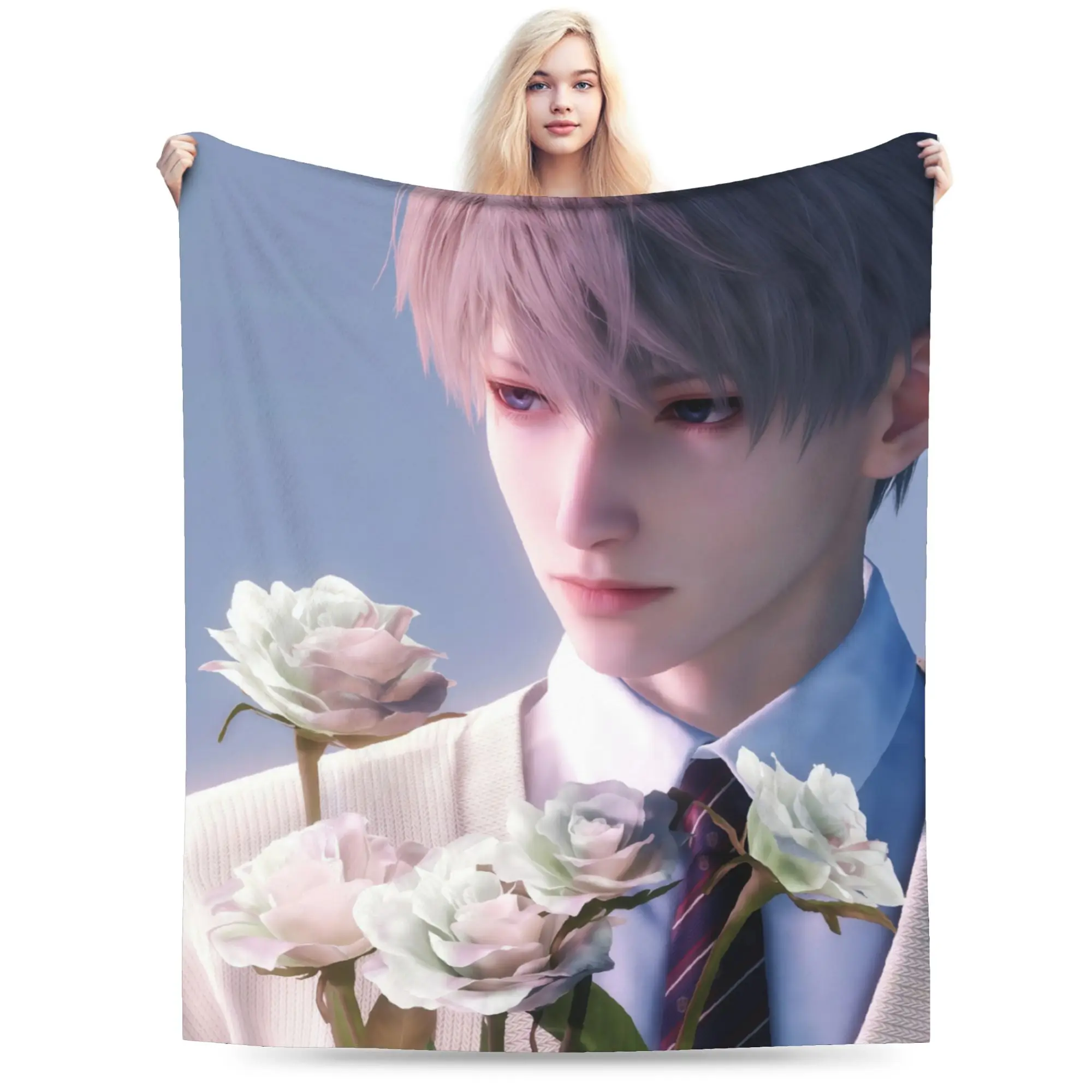 Love and Deepspace Xavier Blankets Flannel Spring Autumn  Multi-function Soft Throw Blankets for Bedding Car Rug Piece