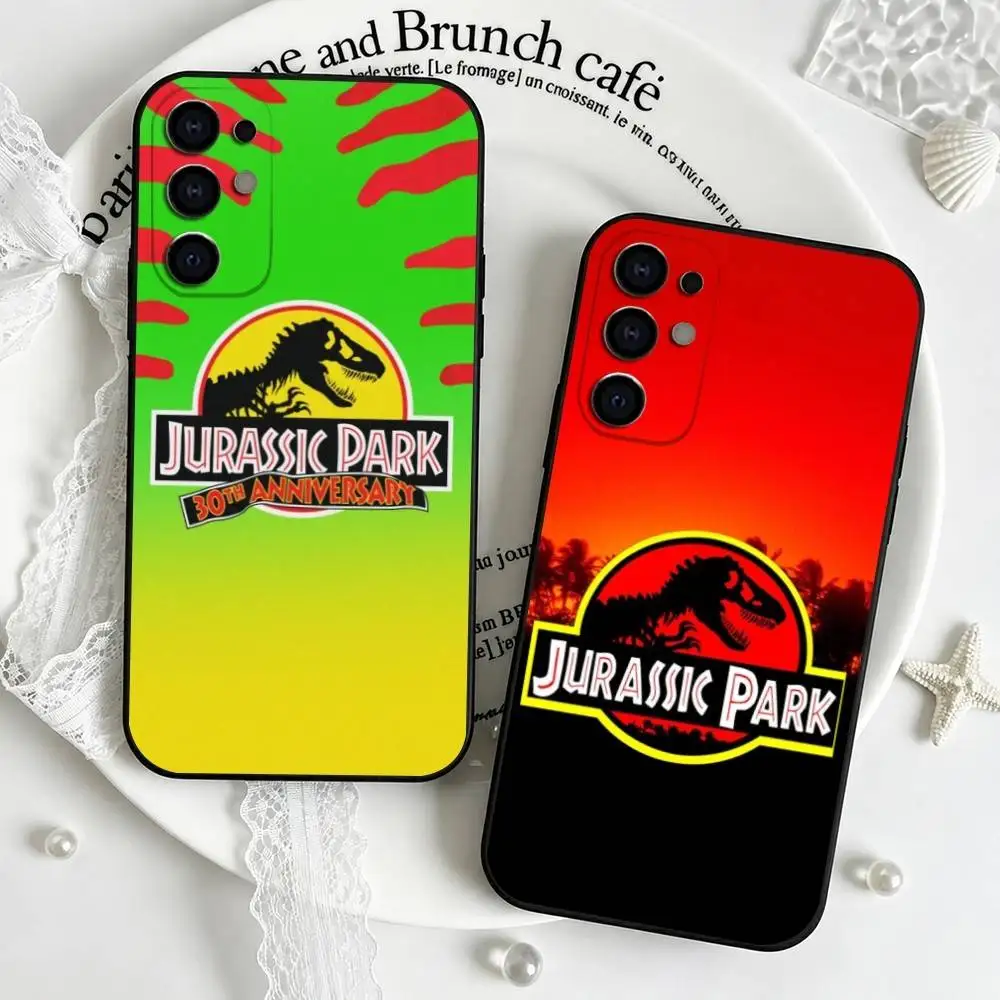 Jurassic Park Dinosaur World Phone Case For Samsung S25,S24,S21,S22,S23,S30,Ultra,S20,Plus,Fe,Soft Silicone Black Cover
