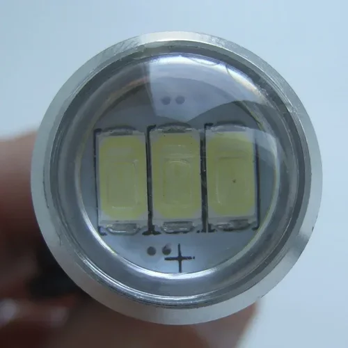 Imagen 2 del producto 1 pieza luces led para vehiculos Eagle Eye Luz diurna brillante DRL motocicleta estacionamiento automático de una sola vuelta led 12v 24v carcasa de aleación accesorios para el coche 18 mm 23 mm blanco / rojo / azul