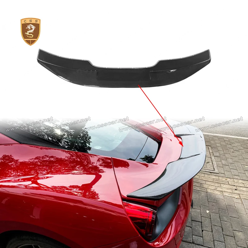 

Для Ferari 488 заднее крыло Vors Style Dry Carbon Fiber 488 GTB задний спойлер багажника автомобиля наружные фиксированные обвесы 488 Spider 2015-2019