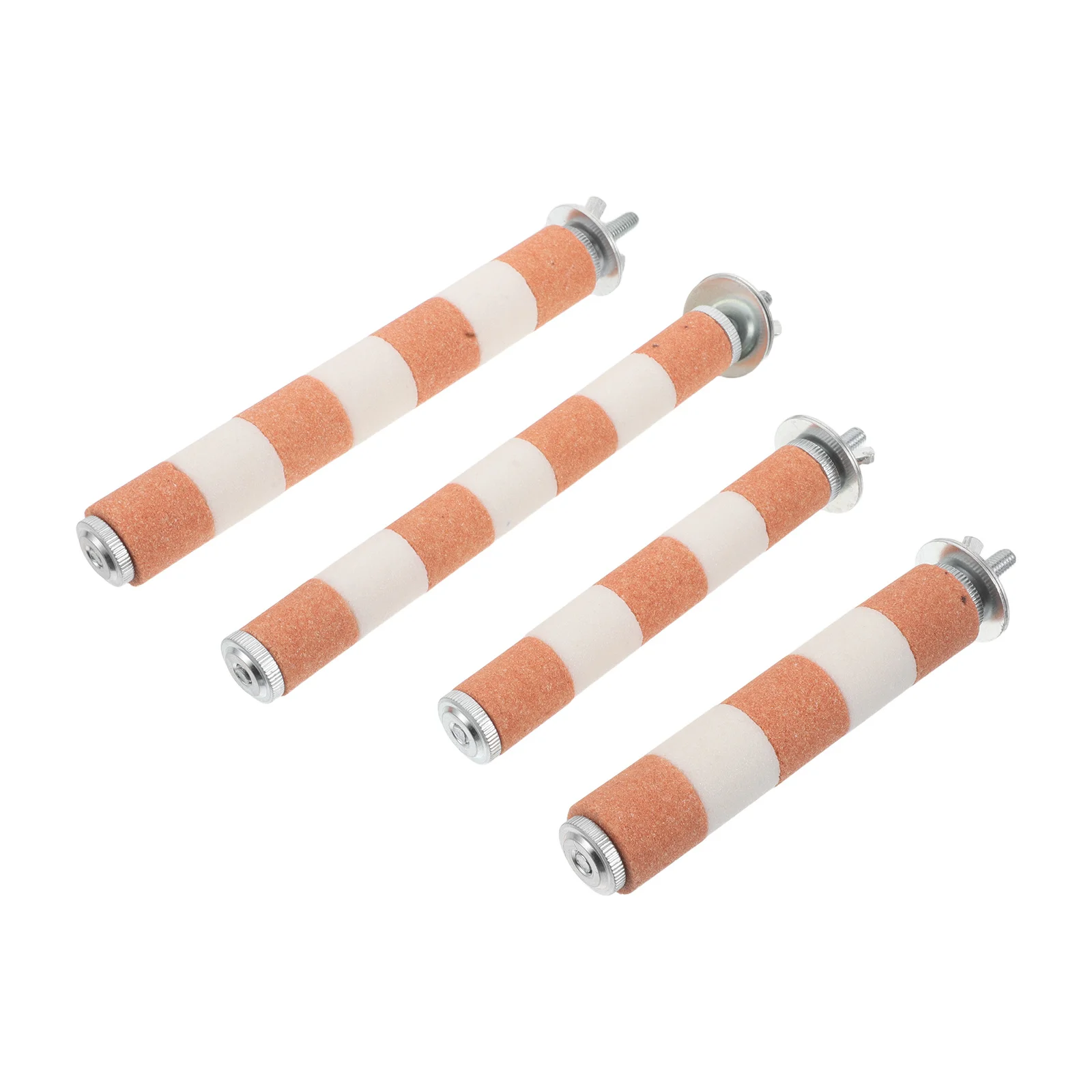 

4pcs Parrot Claw Grinding Stick Bird Cage Perch Bar Nail Health Chew Standing Perch Rod For Cockatiels Conures Lorikeet Pet