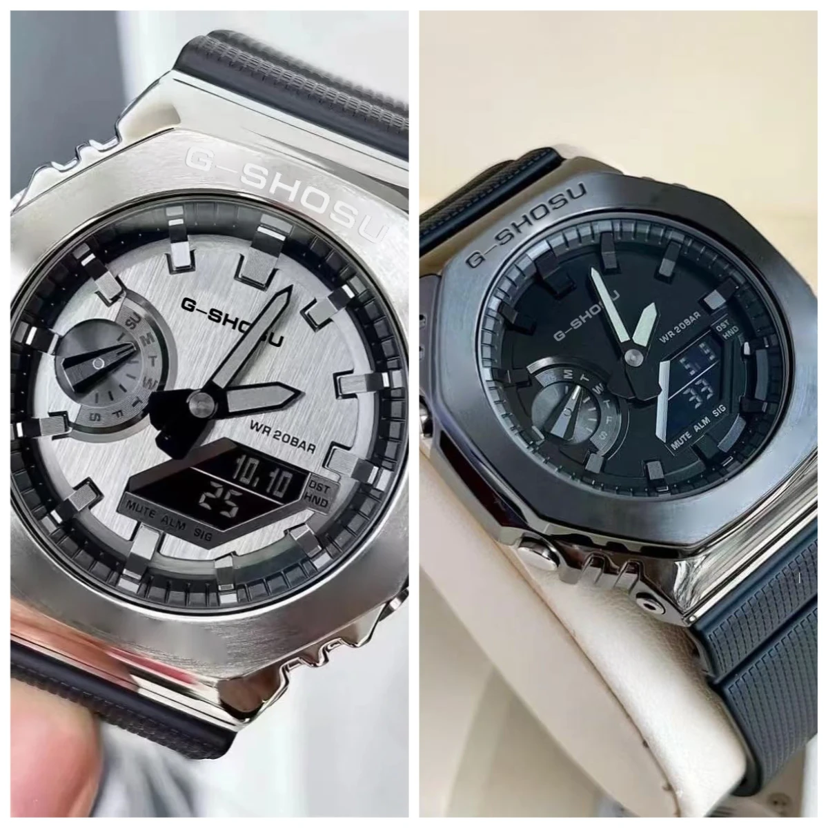 GM Digital Sports Electronic Unisex Watch Alloy Large Dial Full Function LED Dual Display World  Series