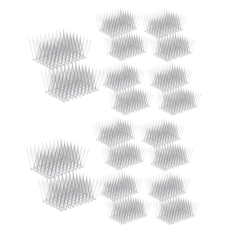 

KB-50 Pcs/Box Bird Spikes, Stainless Steel Bird Deterrent Spikes Cover For Fence Railing Walls Roof Yard