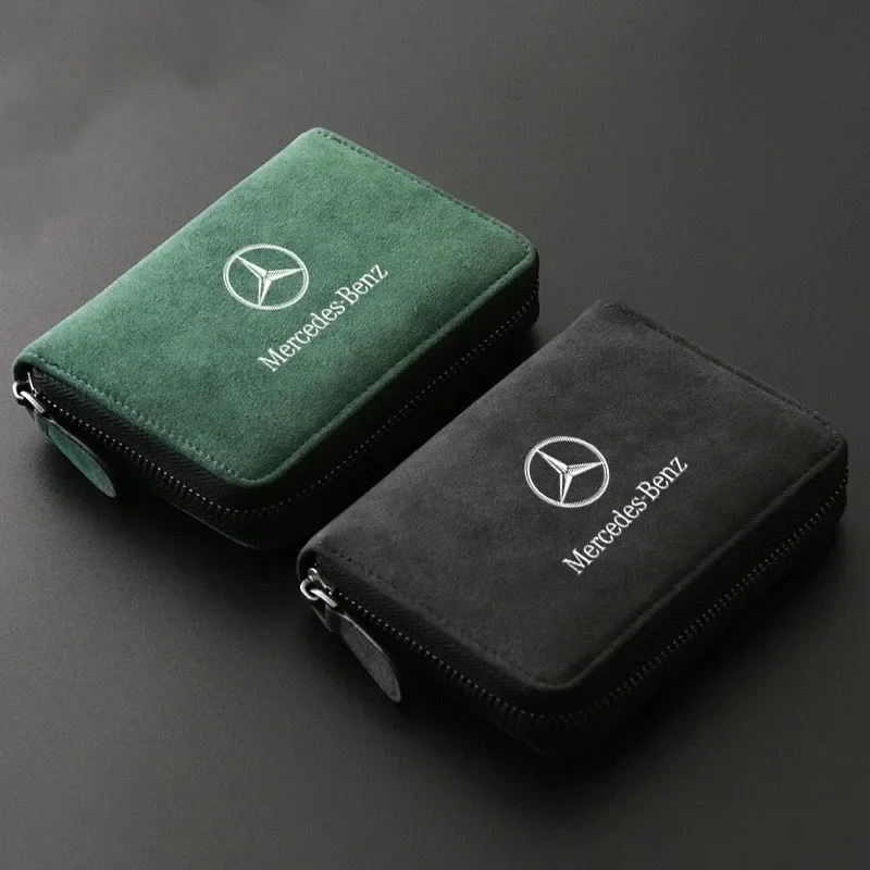 متعددة الوظائف حافظة للبطاقات فتحة حامل بطاقة الائتمان محافظ بطاقات غطاء بطاقة المحفظة لمرسيدس بنز AMG A C الفئة W201 W210 W204 #4