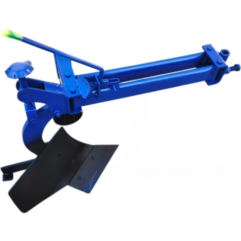 Hand-guided tractor, supporting agricultural machinery, unilateral plow