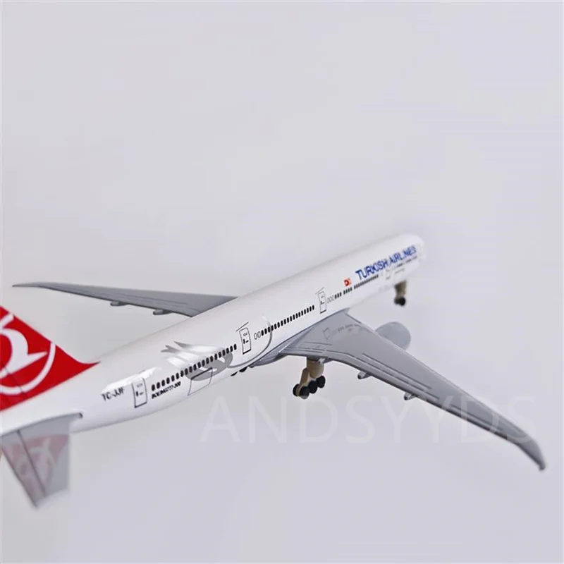 

1/400 Scale Turkish Airways 20cm Metal Alloy B777 Diecast Airplane Model With Stand Replica Aircraft Collection Hobby Gift