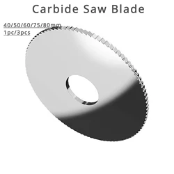 40/50/60/75/80mm 1/3pcs Carbide Circular Saw Blade TCT Milling Cutter Slotting Cut Discs Tungsten Steel Slicing Tool