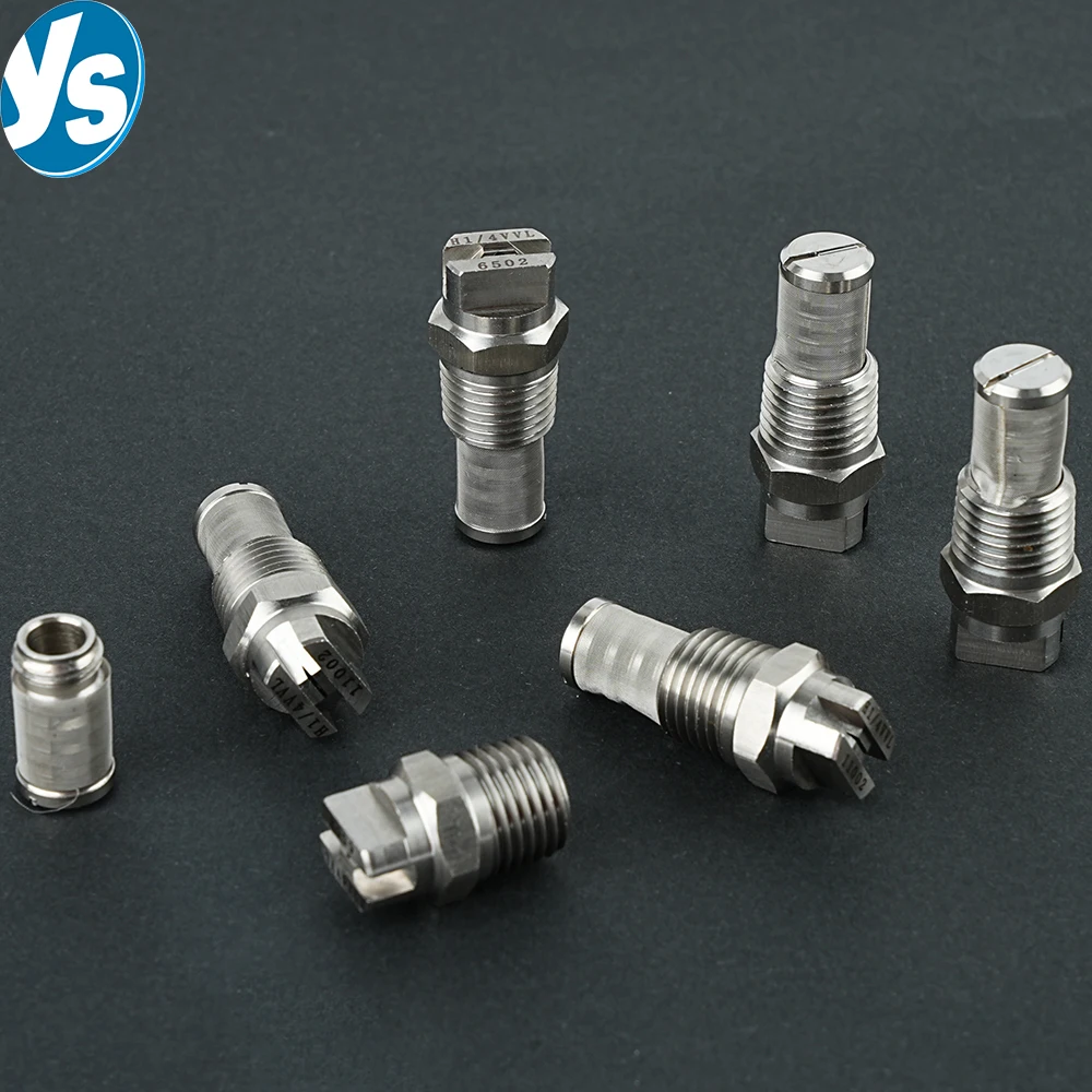 

YS 1/8"1/4",65/95/110 Degree HVV-L Stainless steel Spray Nozzle, Flat Fan Nozzle with Filte