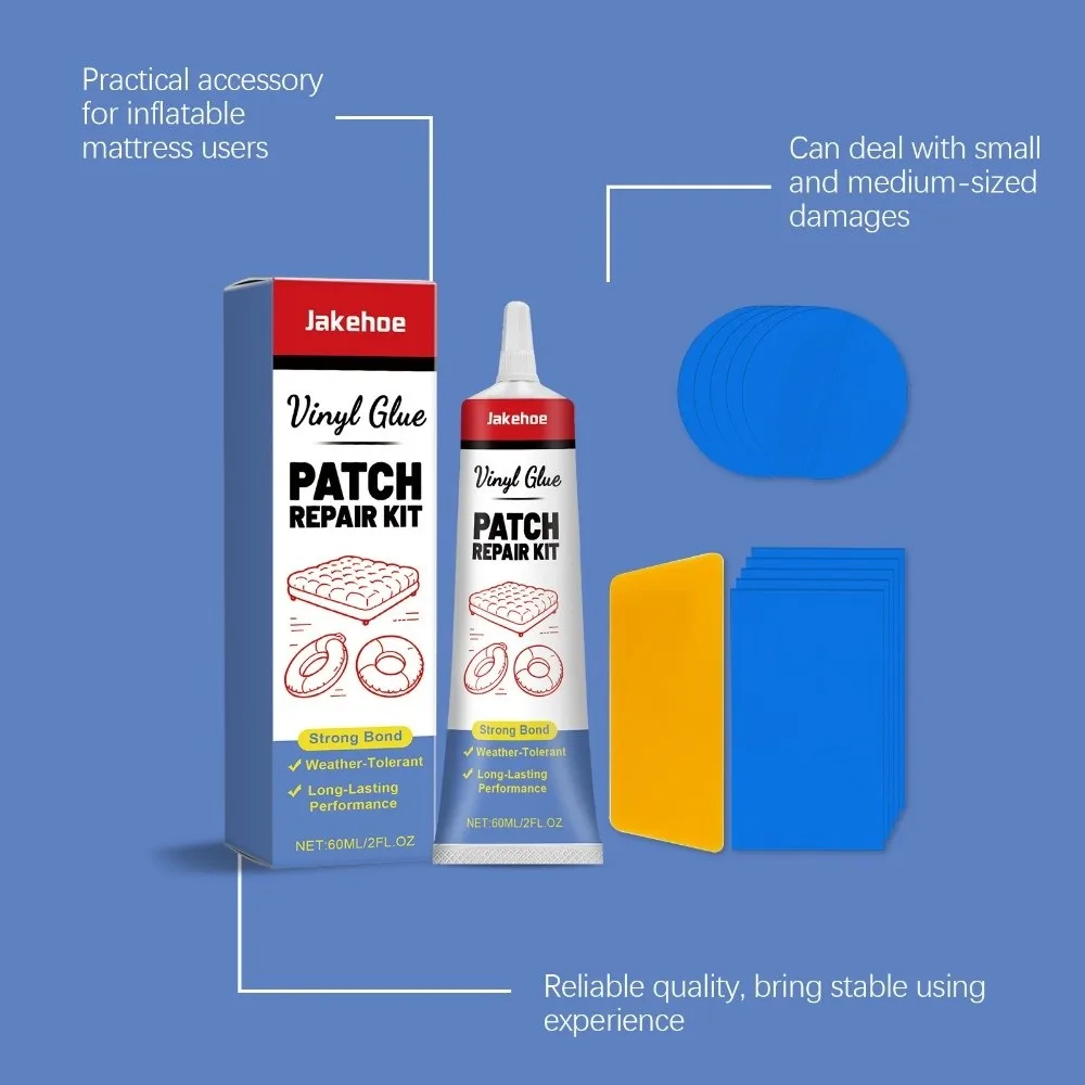 60ml Inflatable Mattress Repair Glue Repair Kit Adhesive Application Camping Sleeping Pad Glue Daily Application Repairing Gaps