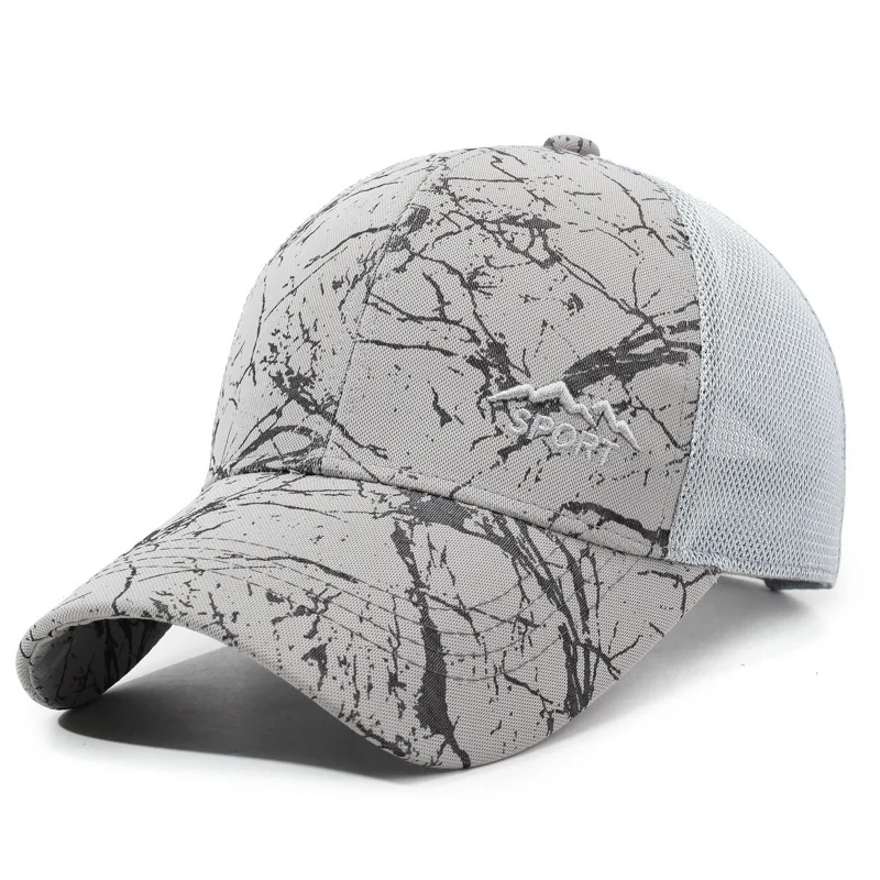 Neuer Sommer-Sonnenhut für Herren, Outdoor-Sport-Visor, Baseballkappe mit Netzrücken, Atmungsaktiver Freizeit-Angler- und Trucker-Hut – Detail 5