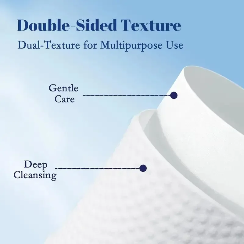 2026 New 50Pcs Thick Large Disposable Facial Towels Cleansing Makeup Remover Wipes Travel Skincare Supplies