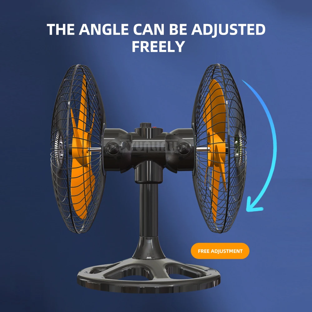 

Commercial Double-Head Oscillating Floor Fan 360 Degree Rotating Powerful Electric Dual-Sided Ventilador