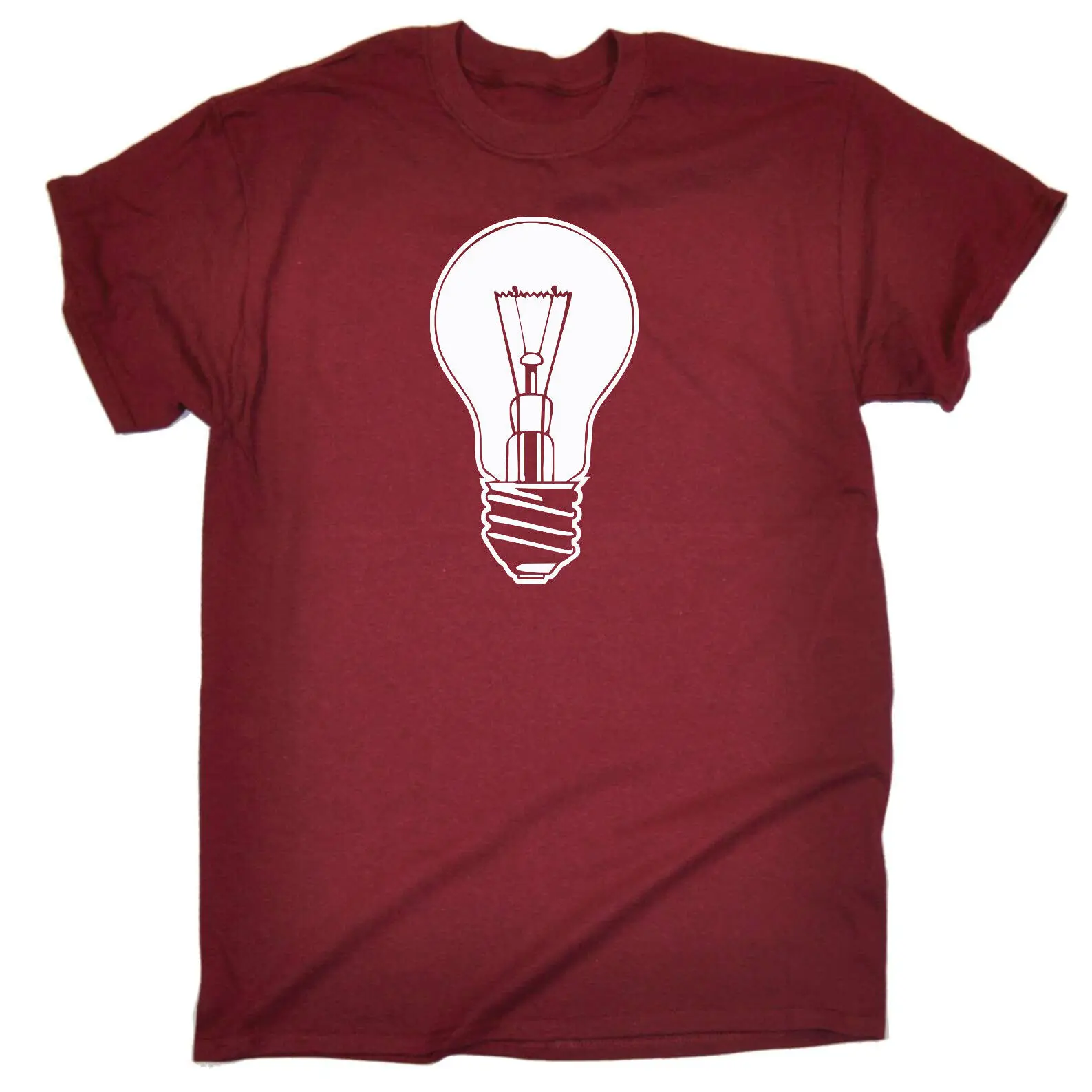 Light Bulb White - Mens Funny Novelty Tee Top Gift T Shirt T-Shirt Tshirts