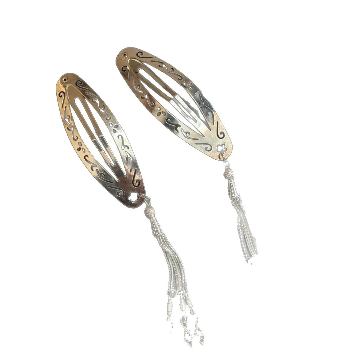 1PC gemusterter BB-Clip – Vintage-Haarspange für vorderen Pony, Seitenclip, Paar-Clip-Haar-Accessoire, lange Kanten-Clip für Frauen – Detail 6