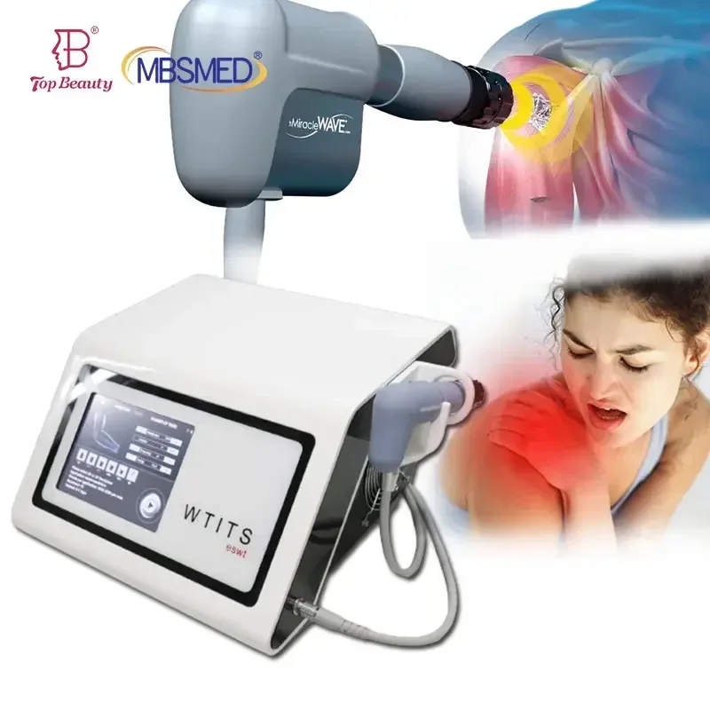 Extracorporeal Shock Wave Therapy Equipment Portable Shockwave Physiotherapy Machine For Edlow Pain Relief