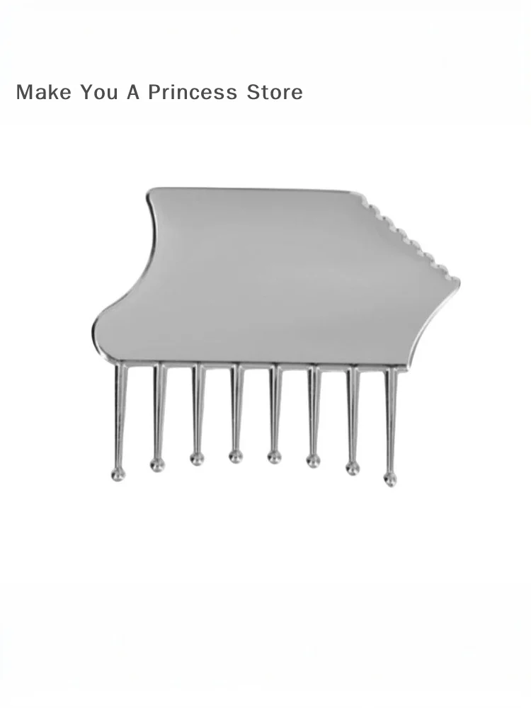 جهاز تدليك فروة الرأس المحمول من سبائك الزنك، أداة كشط غواشا للرأس والرقبة والأكتاف والساقين والذراعين لتخفيف مهدئ #6