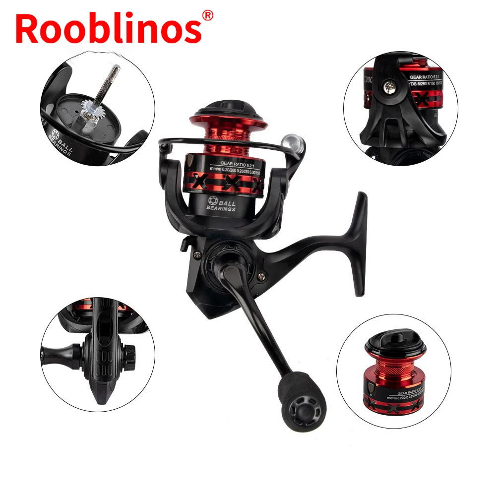 

ROOBLINOS HT цельнометаллическое вращающееся колесо 2000-5000 типа без зазоров, универсальное колесо с дистанционным броском, сильная разгрузочная сила, устойчивость к се