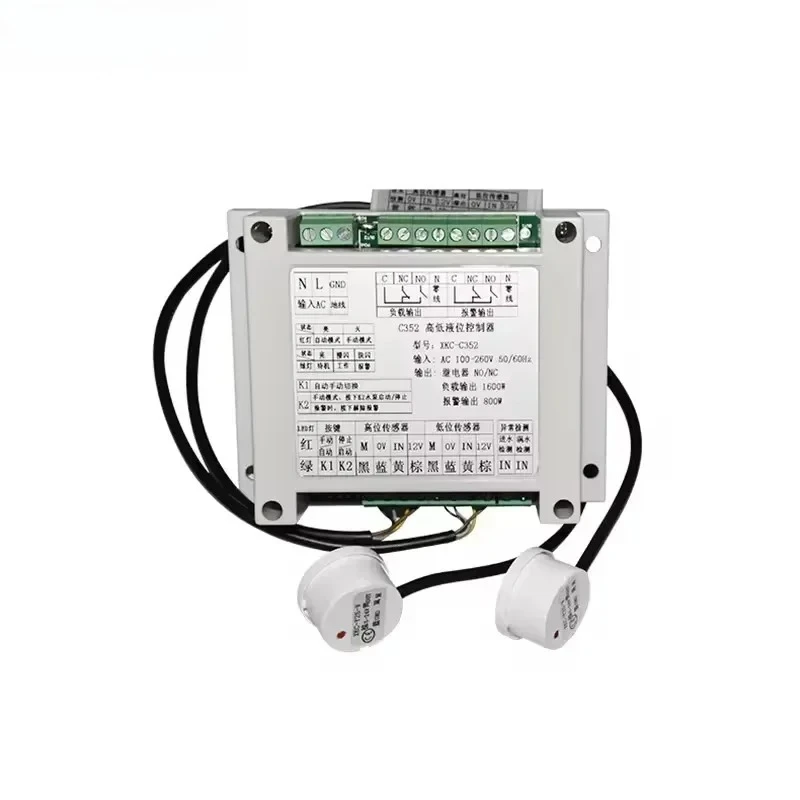 XKC-C352 AC110V-220V Automatic Water Level Controller with XKC-Y25 Non-contact Level Sensors for Liquid Water Measurement