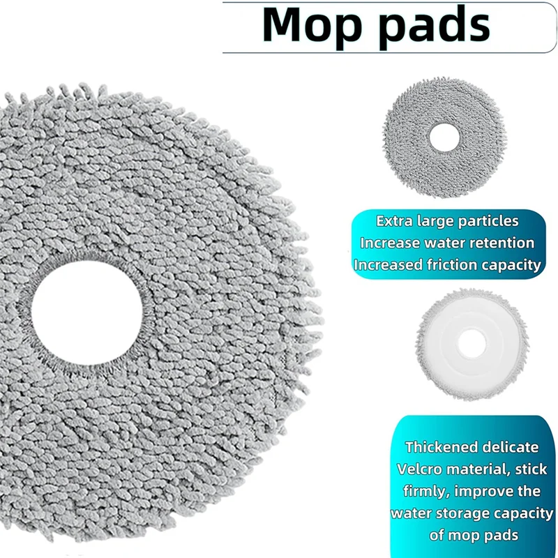 ABUD-Kit de acessórios para aspirador de pó Robô Peças de reposição para maior durabilidade