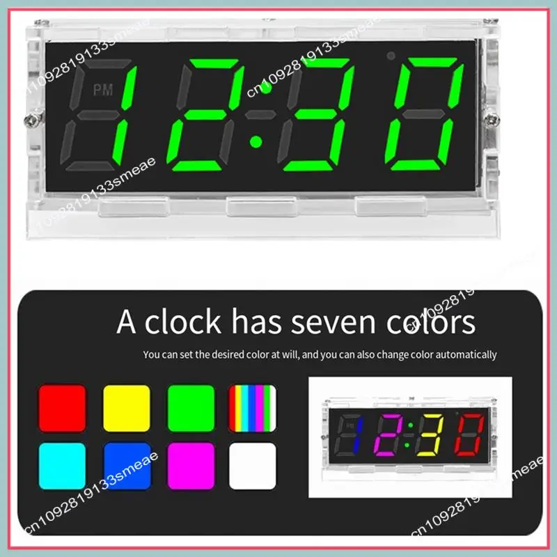 

N94R красочные аксессуары для цифровых часов, красочные RGB цифровые будильники, микроконтроллер, печатная плата, сварочный продукт «сделай сам»