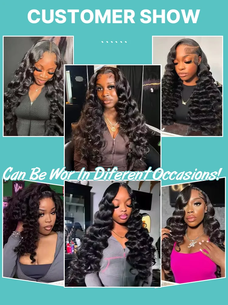 30 40 Inch 13x6 13x4 HD Lace Front Wig Loose Deep Wave Curly  display picture 1