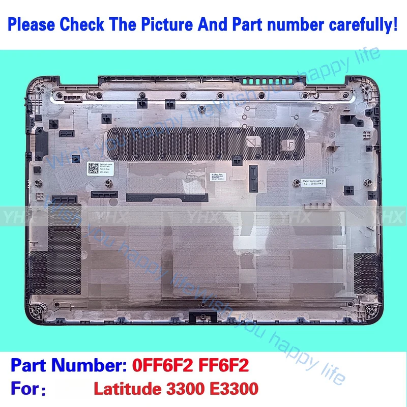 L... New 0FF6F2 For Dell Latitude 3300 E3300 Laptop Lower Bottom Base Case D Cover
