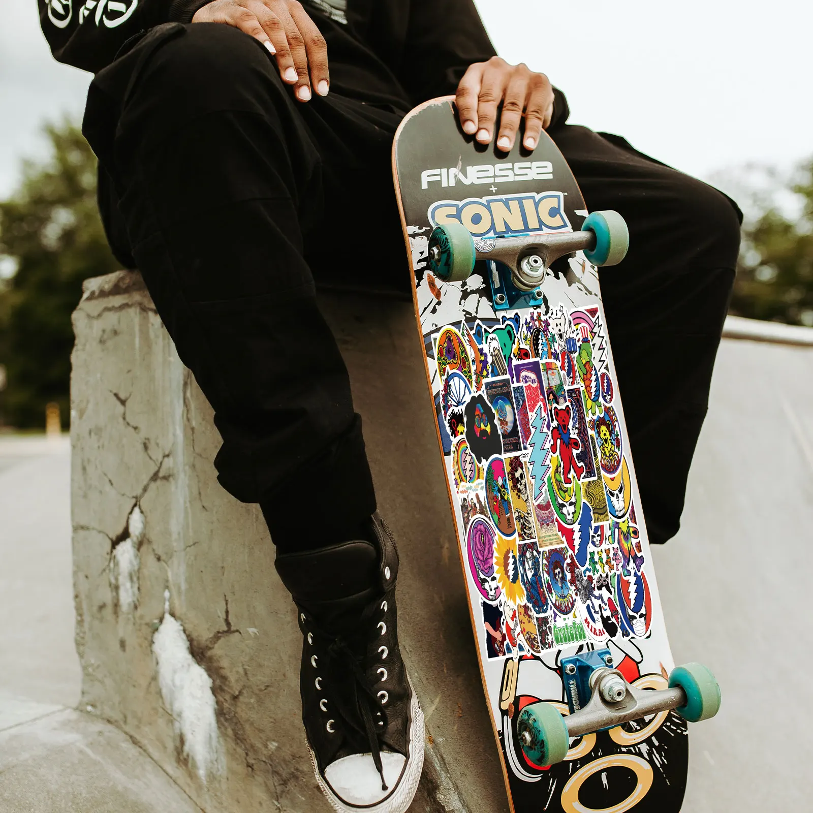 50 قطعة ملصقات شخصية مبتكرة ممتنة ميتة ملصقات ختم مغلف كوب ماء مزخرف جراب هاتف ملصقات صناعة يدوية