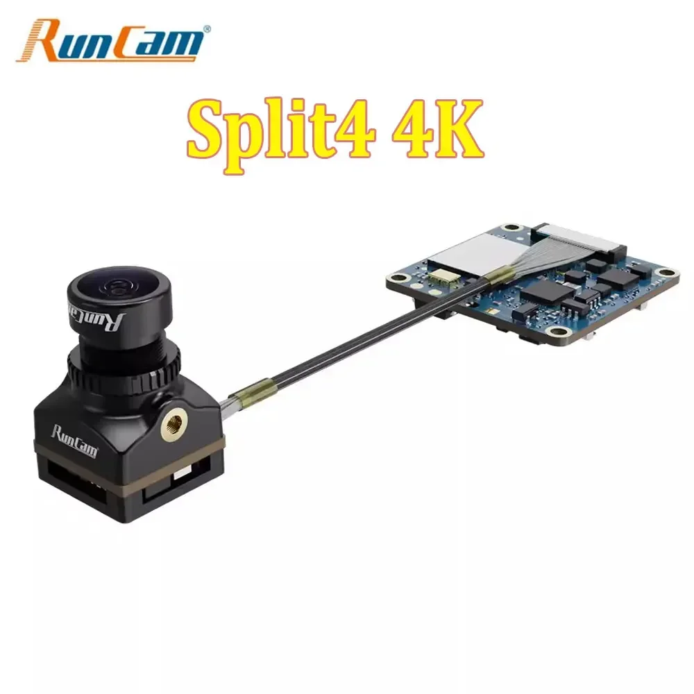 

RunCam Split 4 Split4 4K FPV Camera with FOV 140° Low Latency DC 5-20V Nano HD Recording 16:9/4:3 Shot for FPV Racing Drone RC