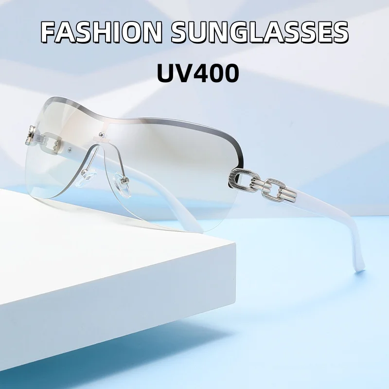 

Vintage Style Versatile Wrapped Sunglasses Women's Fashionable One-piece UV Resistant Glasses Men Fishing Driving Sunglasses