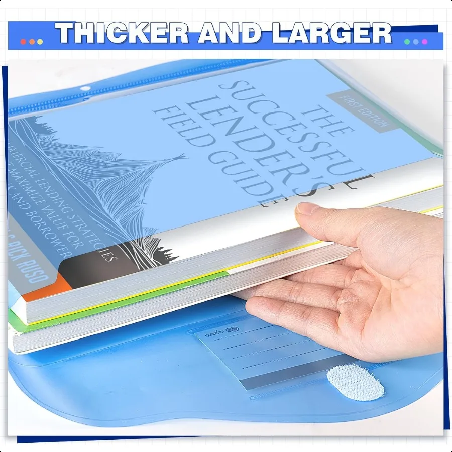 28 حزمة من المظاريف البلاستيكية مقاس A4 على شكل حرف أمريكي لـ 3 حلقات مع خطاف وحلقة إغلاق 7 ألوان مجلدات مستندات عالية