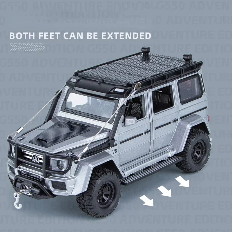 1:24 Legering G550 4X4 Adventure Edition Off Road Voertuig Model Met Geluidslicht Suv Speelgoed Voor Jongens Geschenken