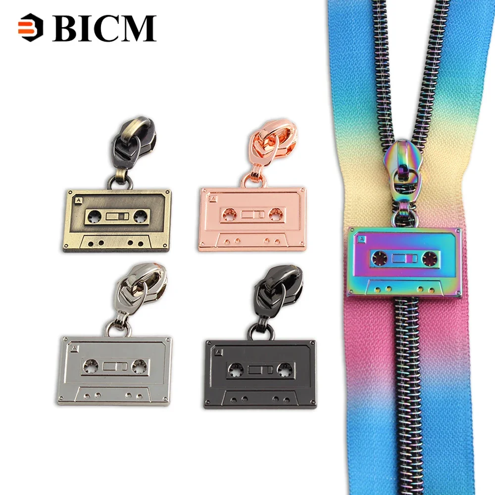 10Pcs 5# Zipper Slider For Nylon Zippers Clothes Jacket Zipper Pulls Metal Zip Puller Bag Zip Pulls Repair Kit Sewing Accessory