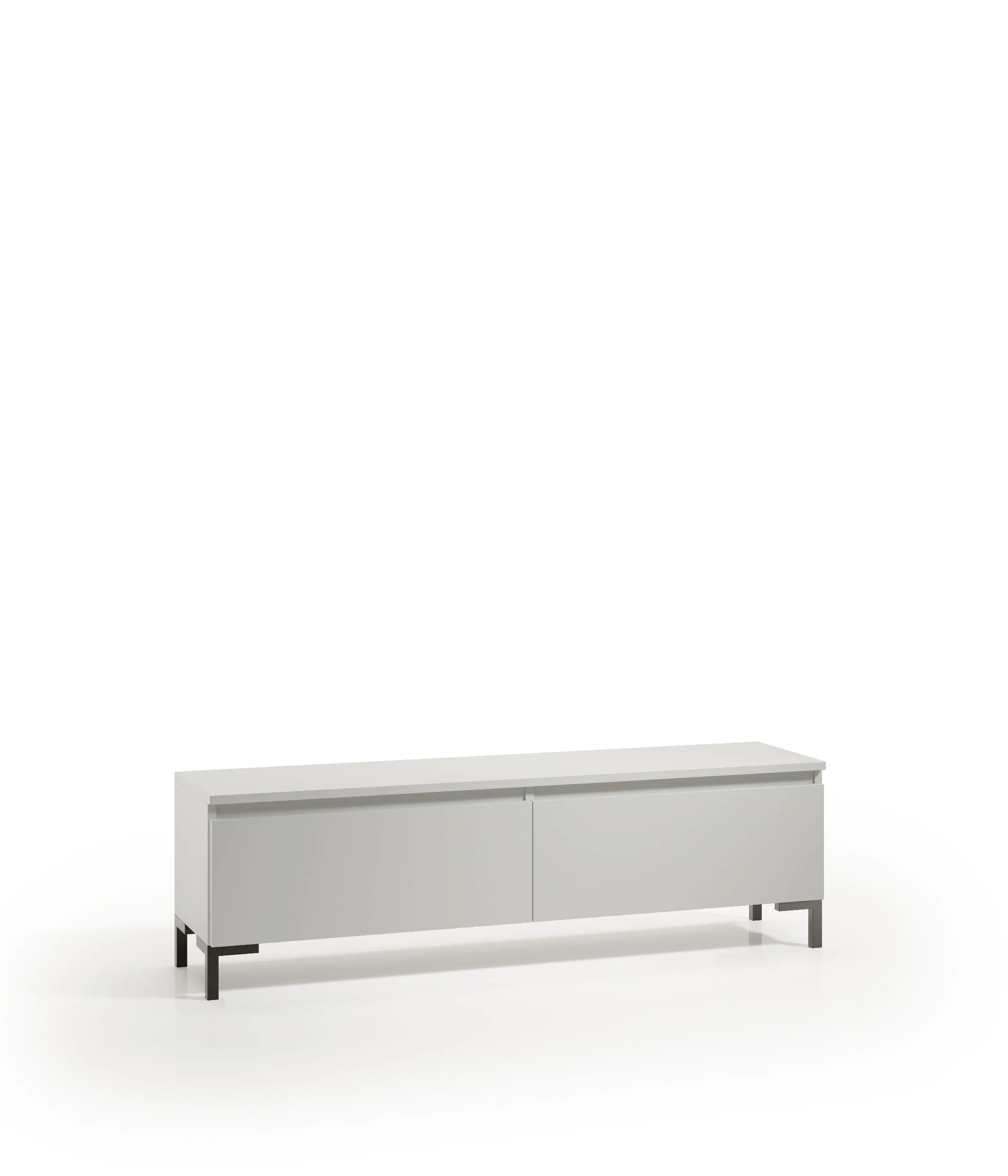 #*Terraneo EL181GR Modern Low Living Room TV Cabinet Particle Board Spacious Compartments Practical Drop-Down Doors Made Italy
