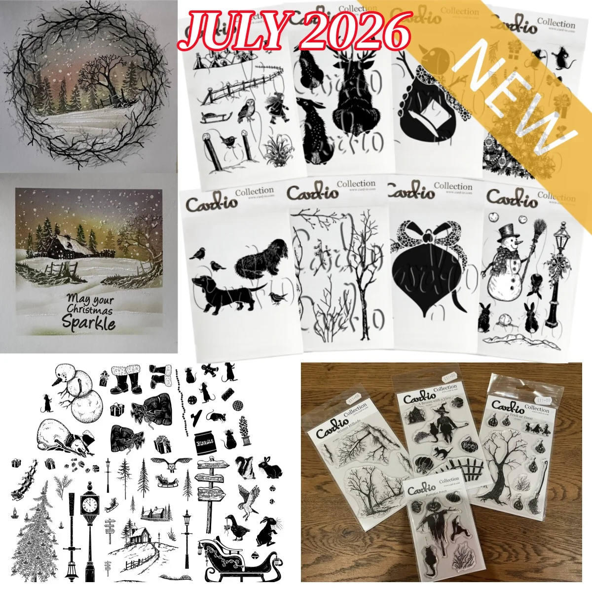 2026 Christmas Joy Collection Snow Clear Stamps Stencil for DIY Making Card Scrapbook Embossed Paper Stamps Supplies Newest
