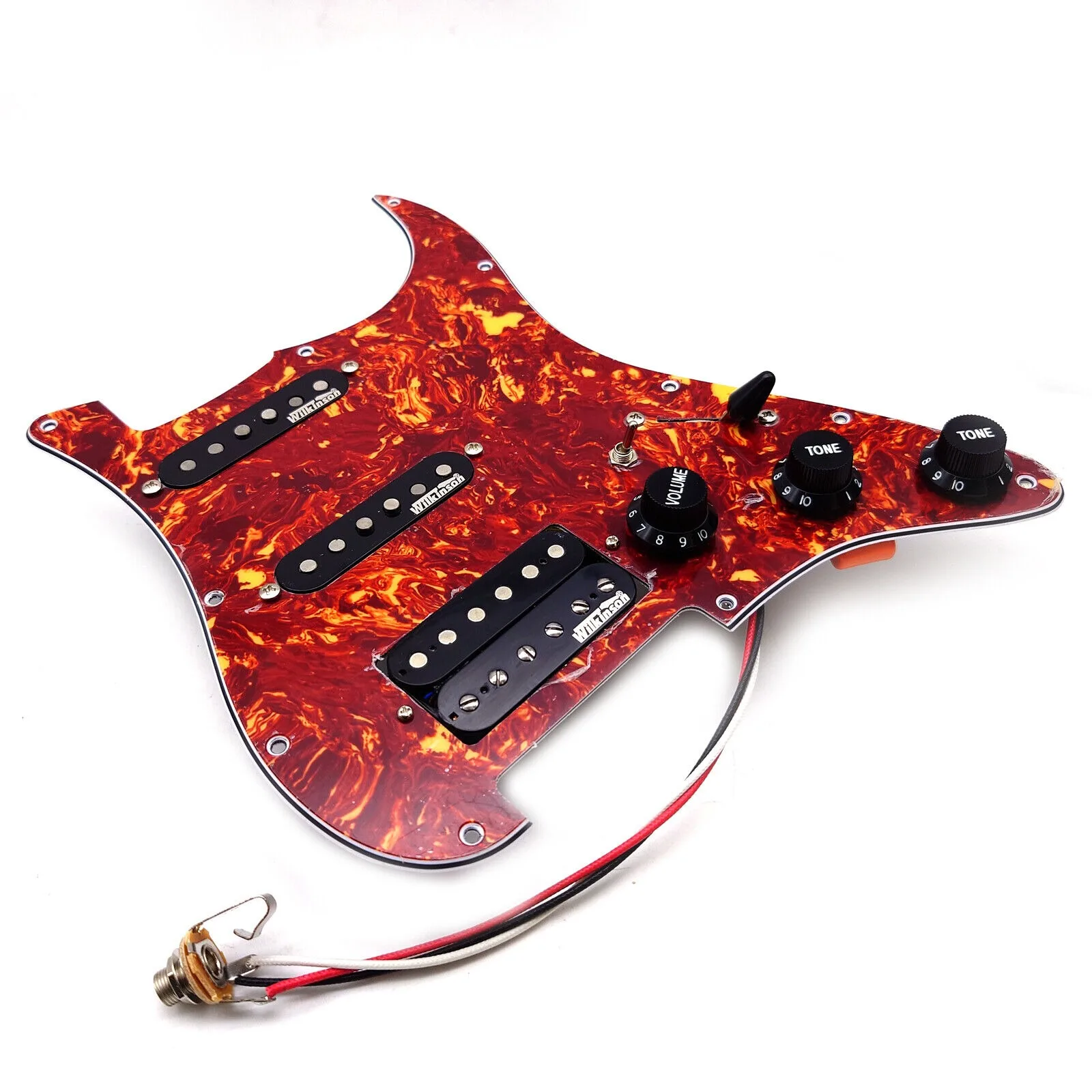 Conjunto de pickguard pré-carregado para guitarra, captadores humbucker ssh alnico 5 para guitarra elétrica st, peças de reposição