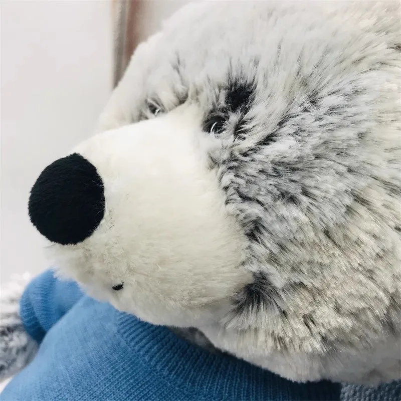 Offerta speciale genuino Super morbido setoso carino bella foschia blu maglione orso peluche bambola giocattolo preferito dai bambini