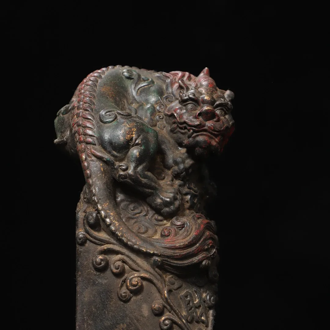 Antique Chinese copper hand-mand lucky beast statue,3kg,Handicrafts, best collection&adornment, Free shipping