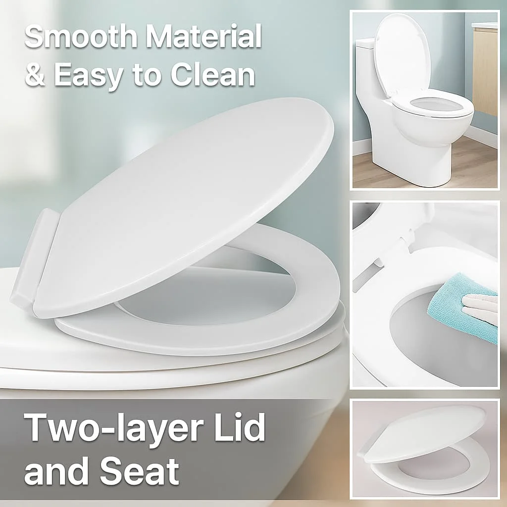 

Бесшумное сиденье для унитаза с плавным закрытием, прочное и долговечное, для ванной комнаты