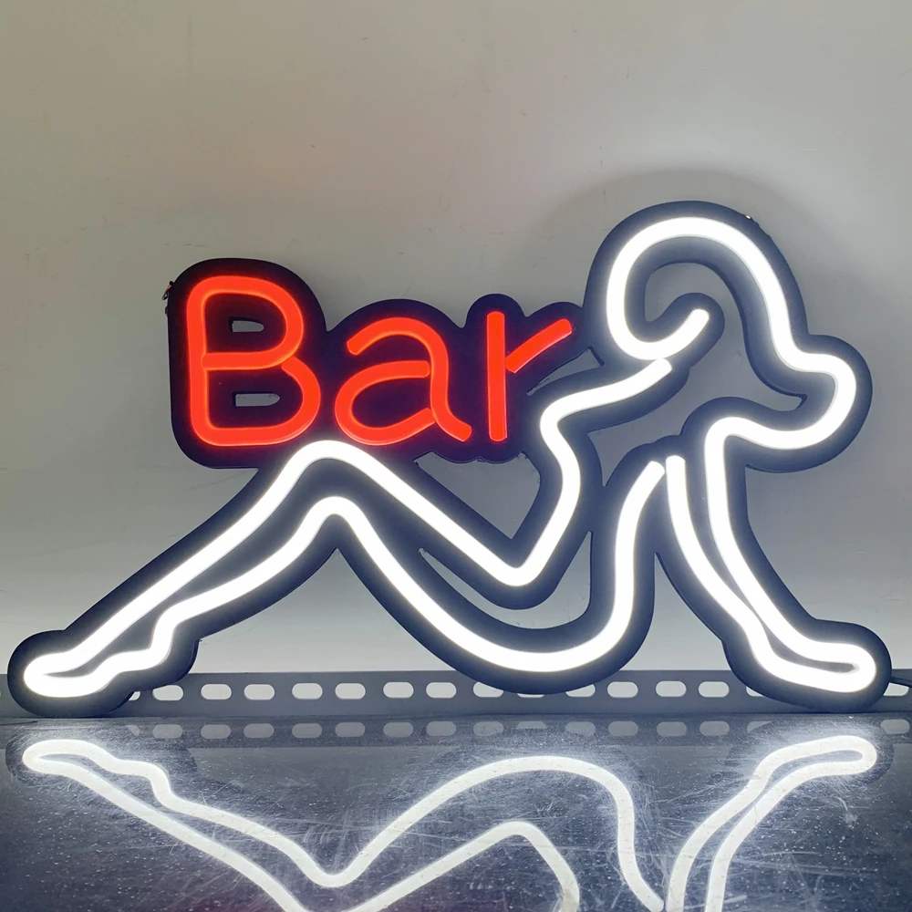 

LED Bar Neon Sign for Beer Bar Club Spa Store Window Business Sign Light Woman Body Shape Glowing Art Light Sign