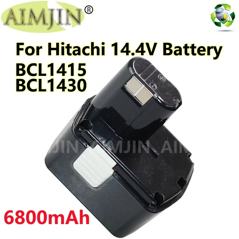 14.4V 6800mAh Replaceable Power Tool Battery For Hitachi BCL1430 CJ14DL DH14DL EBL1430 BCL1415 NI-MH