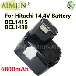 14.4V 6800mAh Replaceable Power Tool Battery For Hitachi BCL1430 CJ14DL DH14DL EBL1430  BCL1415 NI-MH