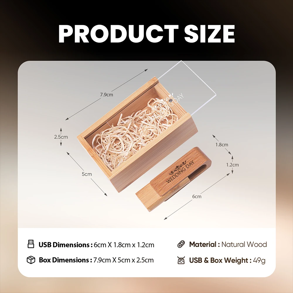 Новый деревянный вращающийся USB-накопитель 128 ГБ с бесплатным индивидуальным логотипом Pendrive 64 ГБ 100% реальная емкость 32 ГБ цветная печатная коробка U-диск 16 ГБ
