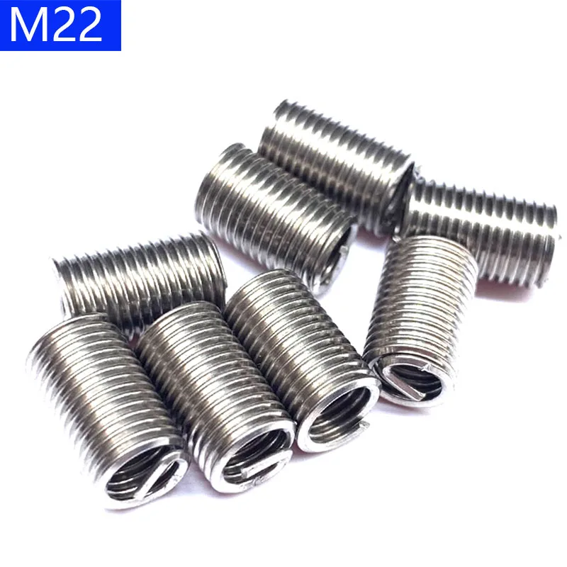 M22 x 3 Helicoil Threaded Insert 304 Stainless Steel Thread Repair Wire Insert